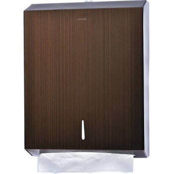 Alpine Industries Stainless Steel C-Fold And Multi-Fold Paper Towel Dispenser (Brown)