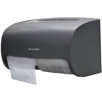 Image for Alpine Industries Durable Plastic Double Roll Toilet Paper Dispenser (Gray) from HD Supply