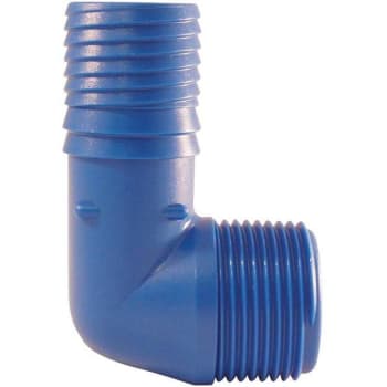 Image for Apollo 1 In. Barb Insert Blue Twister Polypropylene 90-Degree X Mpt Elbow Fitting from HD Supply