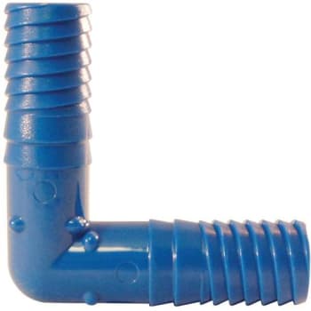 Apollo 1/2 In. Barb Insert Blue Twister Polypropylene 90-Degree Elbow Fitting