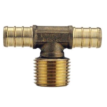 Image for Apollo 1/2 In. Brass PEX-B Barb X 1/2 In. Male Pipe Thread Adapter Tee from HD Supply