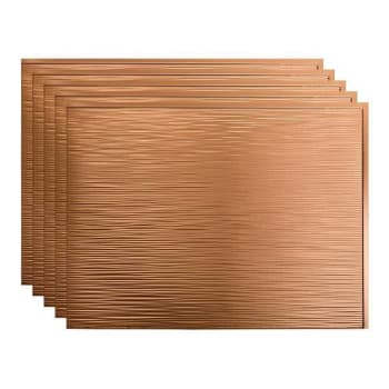 Image for Fasade 18x24 Ripple Backsplash Panel, Polished Copper, Package Of 5 from HD Supply