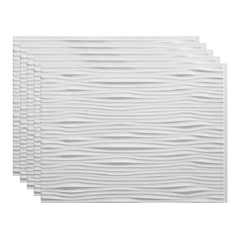 Image for Fasade 18x24 Waves Backsplash Panel, Matte White, Package Of 5 from HD Supply