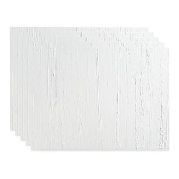 Fasade 18x24 Rain Backsplash Panel, Matte White, Package Of 5