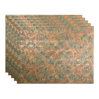 Image for Fasade 18x24 Lotus Backsplash Panel, Copper Fantasy, Package Of 5 from HD Supply