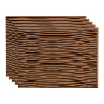 Image for Fasade 18x24 Waves Backsplash Panel, Oil Rubbed Bronze, Package Of 5 from HD Supply