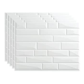 Image for Fasade 18x24 Vista Backsplash Panel, Matte White, Package Of 5 from HD Supply