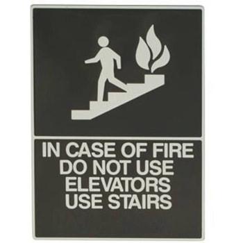 Image for Hy-Ko 8 In. X 11 In. Braille Plastic "use Stairs" Sign from HD Supply