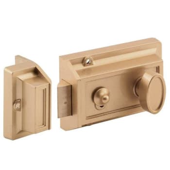 Image for Night Latch And Locking Cylinder (Fits 1-3/8 In. To 1-3/4 In. Thick Doors) (Brass) from HD Supply