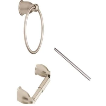 Image for Moen Mason 24 In. Towel Bar, Towel Ring And Toilet Paper Holder Hardware Bath Set (Satin Nickel) from HD Supply
