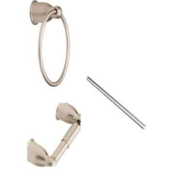 Image for Moen Mason 18 In. Towel Bar, Towel Ring And Toilet Paper Holder Hardware Bath Set (Satin Nickel) from HD Supply