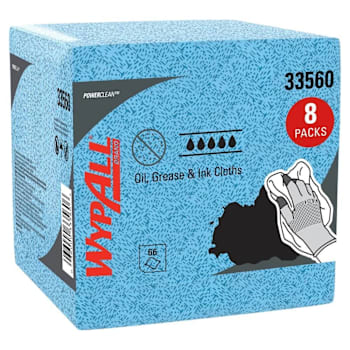 Image for WypAll Lint Free 1/4-Fold Grease And Ink Towels, 8 Packs-Case from HD Supply