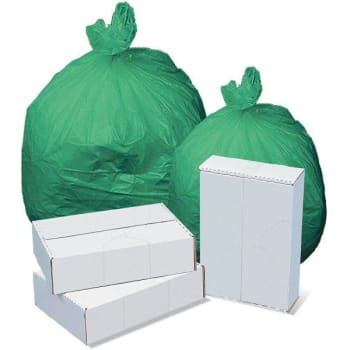 Image for Cleansource 55 Gal. 43 In. X 48 In. 28 Mic. Green High-Density Trash Can Liners (100-Case) from HD Supply