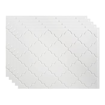 Image for Fasade 18x24 Monaco Backsplash Panel, Gloss White, Package Of 5 from HD Supply