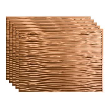 Image for Fasade 18x24 Waves Backsplash Panel, Polished Copper, Package Of 5 from HD Supply