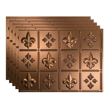Image for Fasade 18x24 Fleur De Lis Backsplash Panel, Oil Rubbed Bronze, Package Of 5 from HD Supply