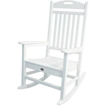 Image for Trex Outdoor Furniture White Yacht Club Classic Plastic Outdoor Patio Rocker from HD Supply