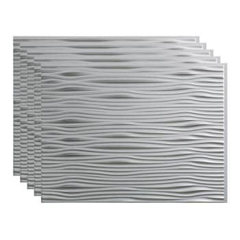 Image for Fasade 18x24 Waves Backsplash Panel, Argent Silver, Package Of 5 from HD Supply