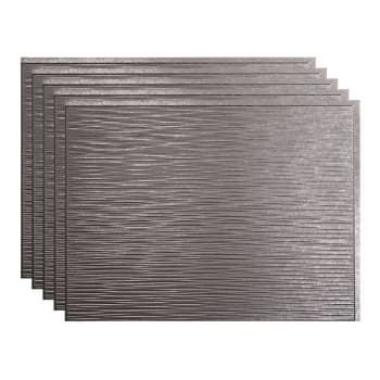 Image for Fasade 18x24 Ripple Backsplash Panel, Galvanized Steel, Package Of 5 from HD Supply