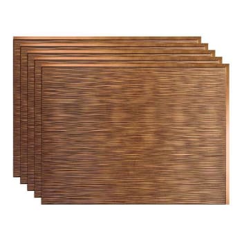 Image for Fasade 18x24 Ripple Backsplash Panel, Antique Bronze, Package Of 5 from HD Supply