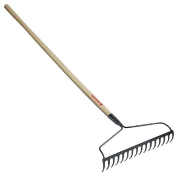 Corona 60 In. 16 Tines Garden Bow Rake W/ 16 In. Tempered Head And Ash Wood Handle