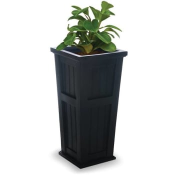 Image for Mayne Cape Cod 32 In. Black Tall Self-Watering Polyethylene Planter from HD Supply