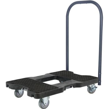Snap-Loc 1500 Lb. Capacity Industrial Strength E-Track Push Cart Dolly (Black)