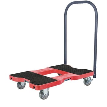 Image for Snap-Loc Industrial Strength Red E-Track Push Cart Dolly, 1500 Lb. Capacity from HD Supply