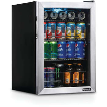 Image for Newair 17 In. 90-Can Freestanding Beverage Cooler W/ Adjustable Shelves (Stainless Steel) from HD Supply