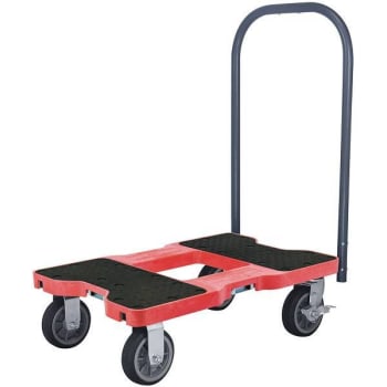 Image for Snap-Loc 1500 Lb. Capacity All-Terrain Professional E-Track Push Cart Dolly (Red) from HD Supply