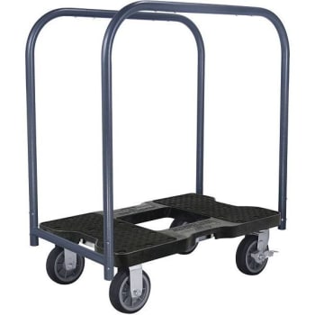 Snap-Loc 1500 Lb. Capacity All-Terrain Professional E-Track Panel Cart Dolly (Black)