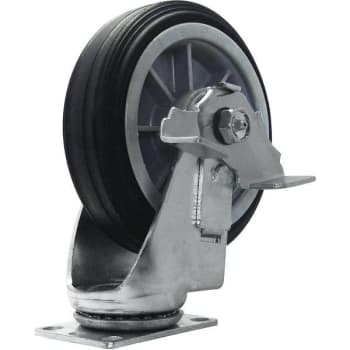 Image for Snap-Loc 6 In. All-Terrain Solid Rubber Swivel Caster W/ Brake from HD Supply
