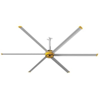 Image for Big Ass Fans 12 Ft. Ceiling Fan Indoor Yellow And Silver Aluminum Shop Wall Control from HD Supply