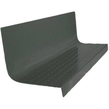 Roppe Vantage Circular Profile 20.4 In. X 72 In. Rubber Square Nose Stair Tread (Black)