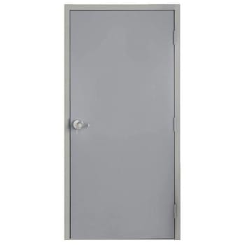 Armor Door 36 In. X 84 In. Left-Hand Outswing Steel Commercial Door W/ Frame And Hardware (Gray)