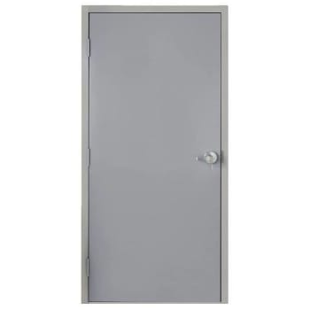 Armor Door 36 In. X 80 In. Right-Hand Outswing Steel Commercial Door W/ Frame And Hardware (Gray)