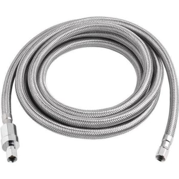 Everbilt 1/4 In. Comp X 1/4 In. Comp X 120 In. Burstprotect Stainless Steel Ice Maker Supply Line
