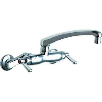 Image for Chicago Faucets 2-Handle Kitchen Faucet Chrome With 8 L Type Swing Spout from HD Supply
