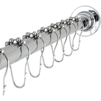 Image for Kingston Brass Classic 60 In. To 72 In. Fixed Shower Rod W/ Hooks (Chrome) from HD Supply