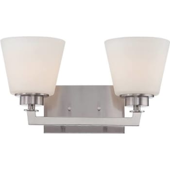 Image for Glomar Nora 2-Light Bath Light (Brushed Nickel) from HD Supply