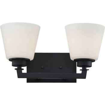 Image for Glomar Nora 2-Light Bath Light (Aged Bronze) from HD Supply