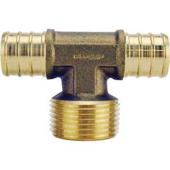 Image for Apollo 3/4 In. Brass PEX-B Barb X 3/4 In. Male Pipe Thread Adapter Tee from HD Supply