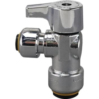 Tectite 1/2chrome-Plated Brass Ptc X 1/4ptc Quarter-Turn Angle Stop Valve