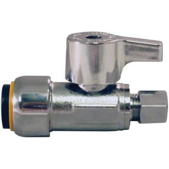 Image for Tectite 1/2chrome Push-To-Connect X 1/4compr Straight Stop Valve from HD Supply