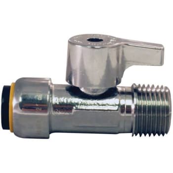 Image for Tectite 1/2chrome Plated Brass Push-To-Connect X 1/2mnpt Straight Stop Valve from HD Supply