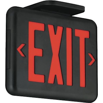 Image for Hubbell Lighting Dual-Lite 2 W Black-Red Integrated LED Exit Sign Ac Only from HD Supply