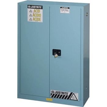 Image for Justrite Acid Safety Cabinet 45 Gal. 2 Door (Blue) from HD Supply
