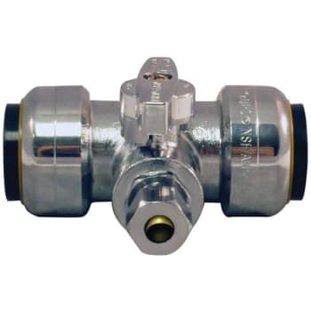 Tectite 3/4 Push-To-Connect X 3/4 Ptc X 1/4 Compr Stop Tee