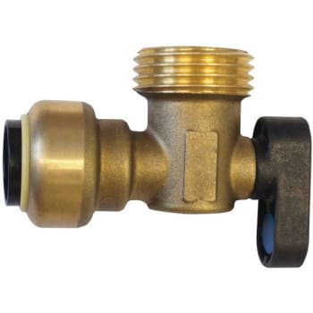 Image for Tectite 1/2brass Push-To-Connect X 3/4male Hose Thrd 90-Deg Ball Valve from HD Supply