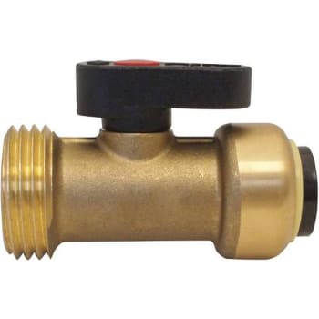 Image for Tectite 1/2brass Push-To-Connect X 3/4male Hose Washing Machine Ball Valve from HD Supply